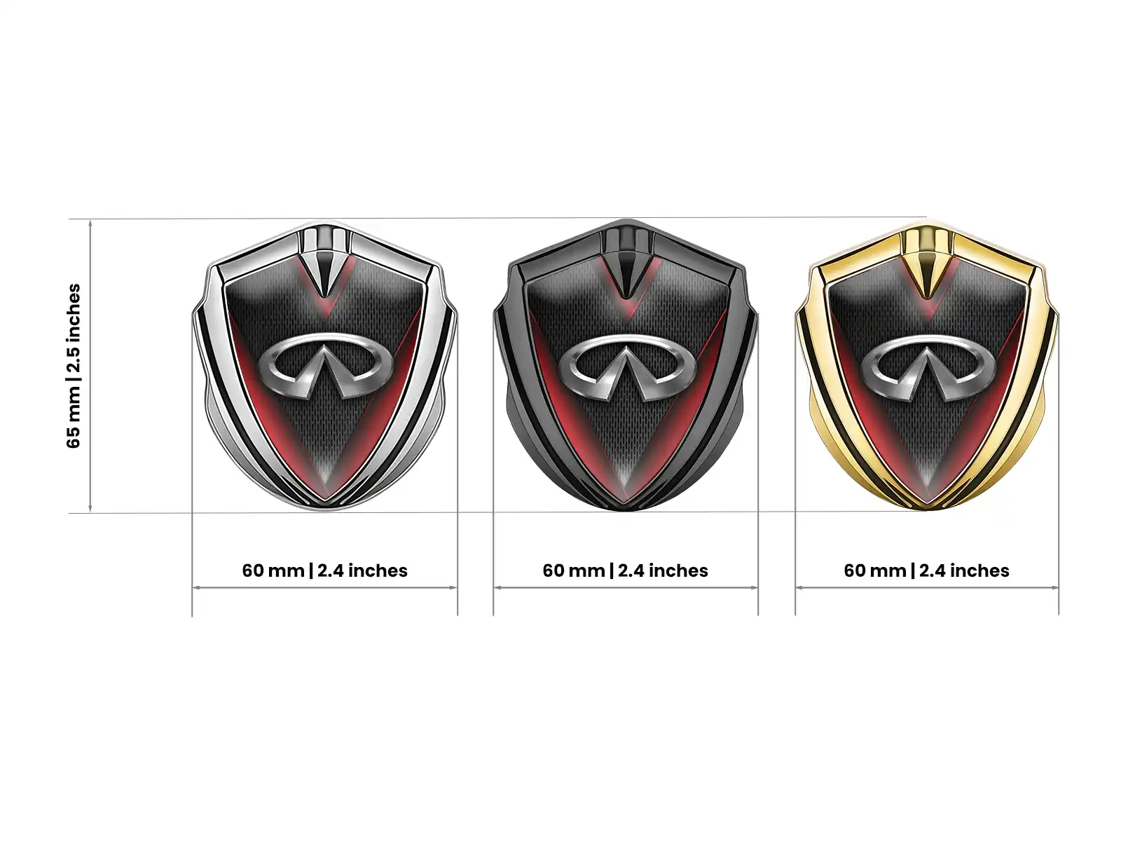 Infiniti Emblem Auto Abzeichen Renn Design Glänzend Finish